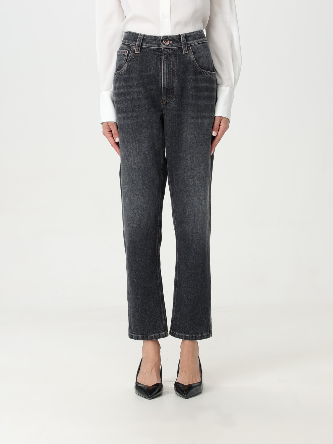デニム・ジーパン BRUNELLO CUCINELLI SS25 Jeans (MA095P5847 C8926) BRUNELLO CUCINELLI:ジーンズ メンズ - ブラック | GIGLIO.COM