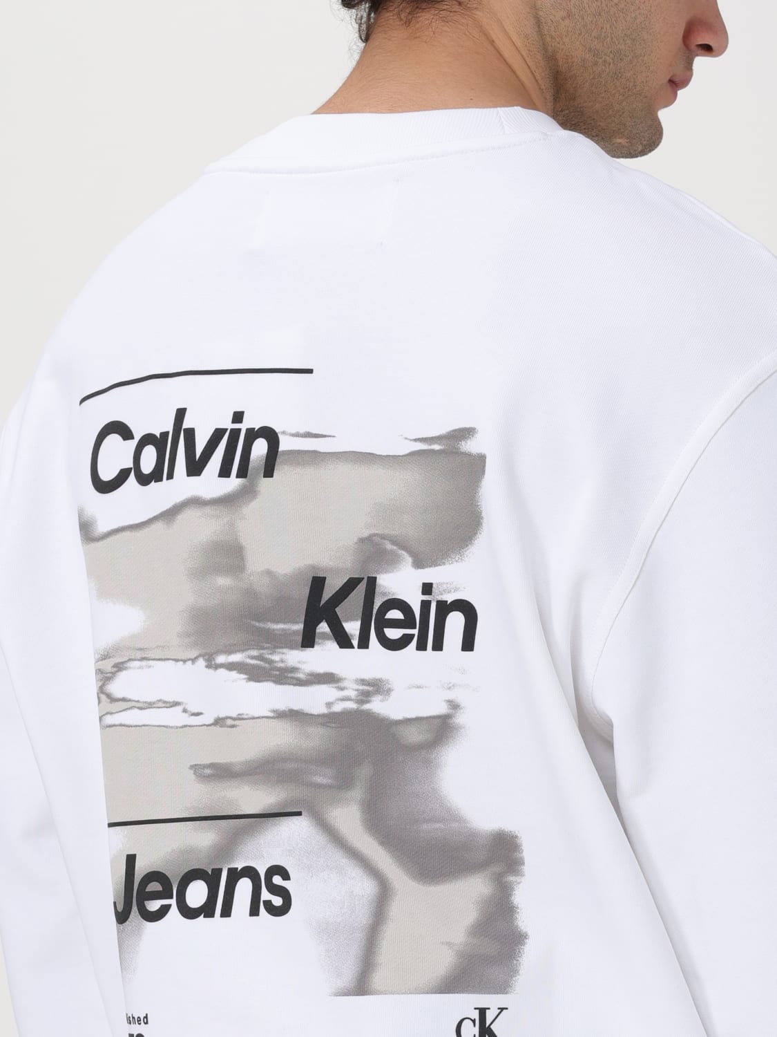 Calvin Klein Outlet Maglia uomo Ck Jeans Bianco Maglia Calvin Klein J30J325155 online su GIGLIO.COM