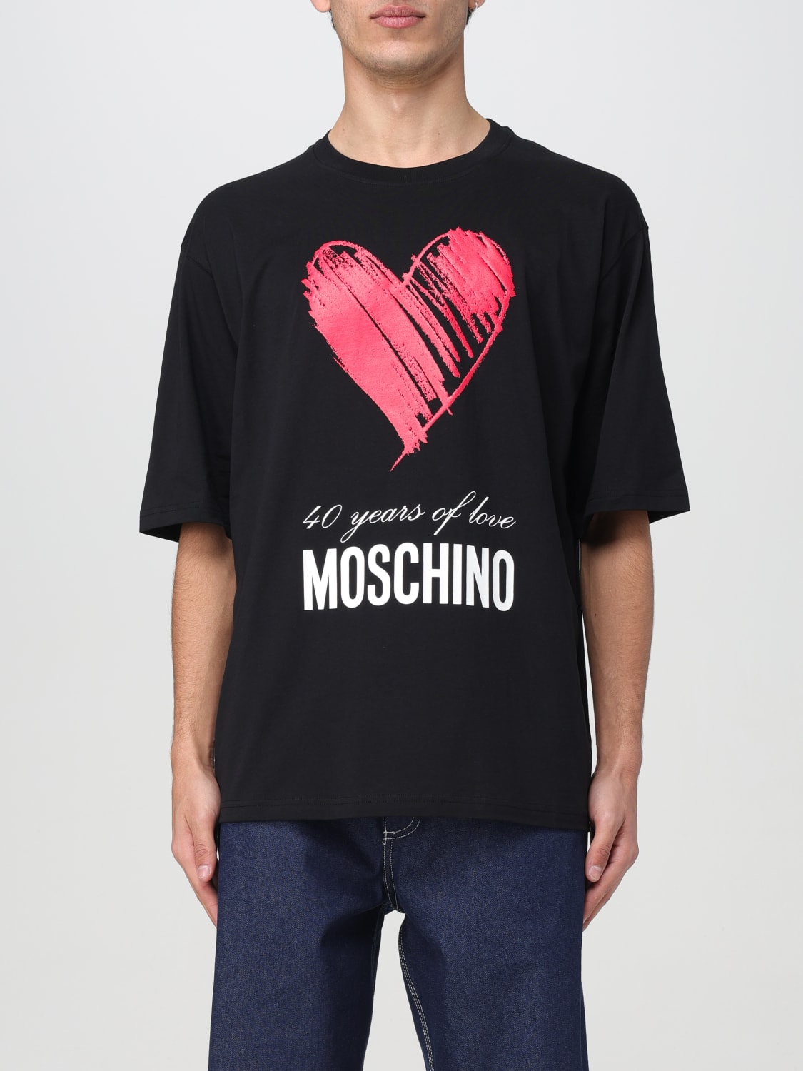 Giglio T-shirt Moschino Couture in cotone con stampa