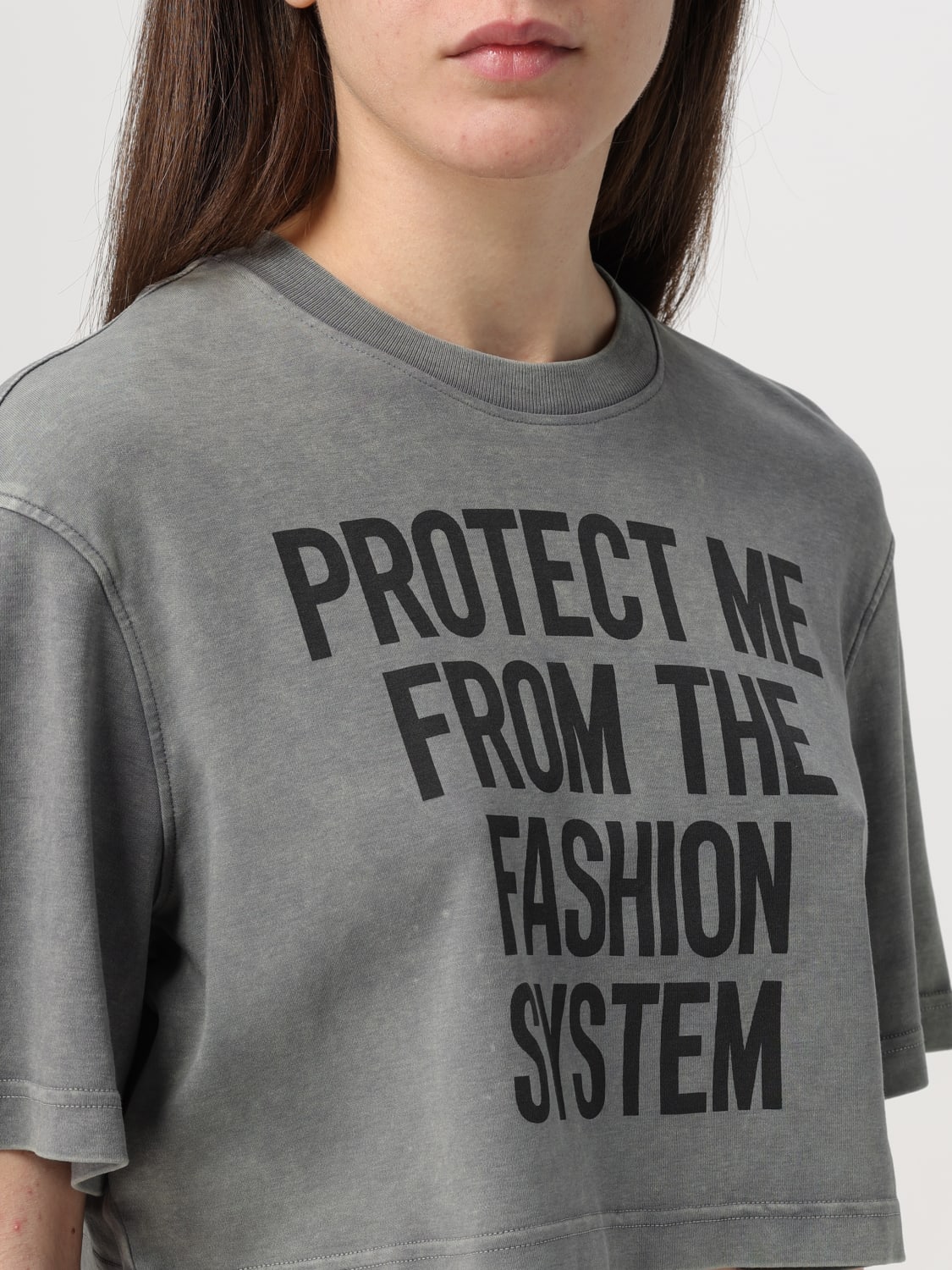 MOSCHINO COUTURE CAMISETA: Camiseta mujer Moschino Couture, Gris - Img 4