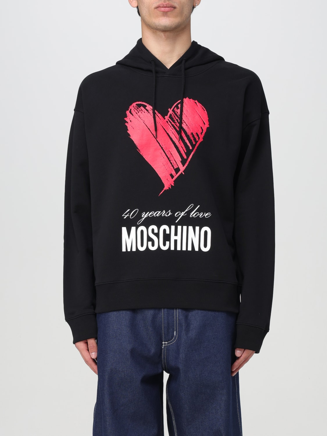 Giglio Felpa Moschino Couture in cotone con stampa