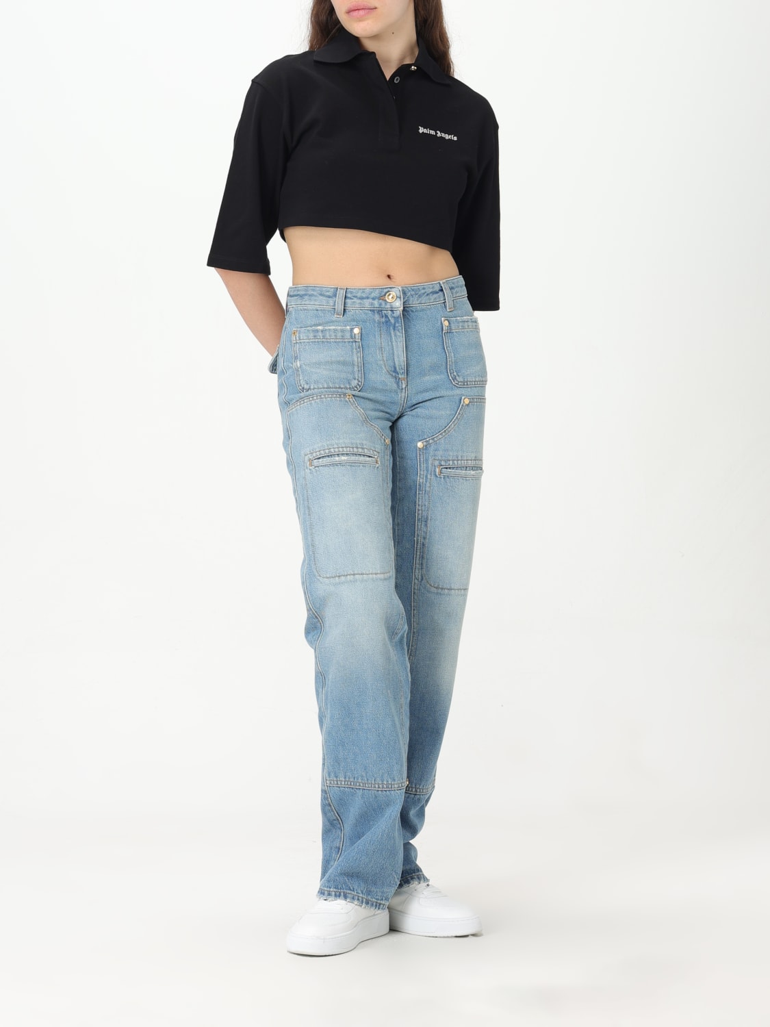 デニム・ジーパン PALM ANGELS Woman Jeans Denim PWYA034S24DEN001 4040 Palm Angels Outlet: Jeans woman - Denim | Palm Angels jeans