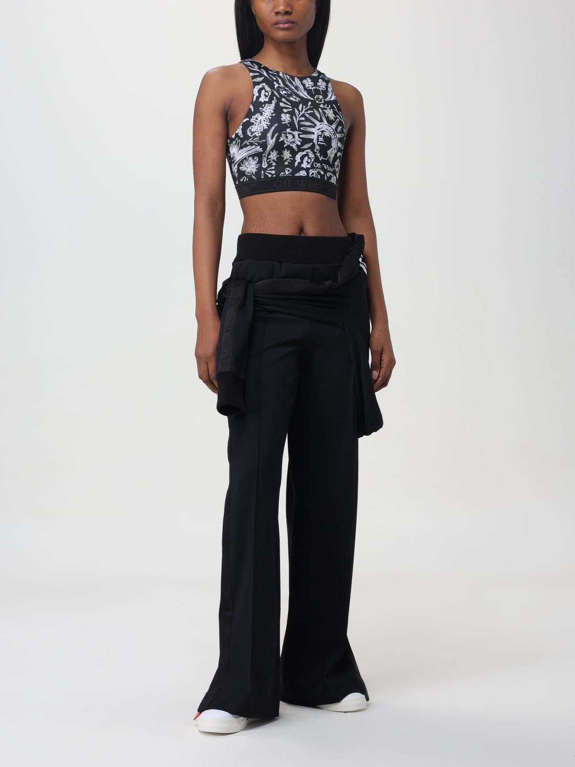 パンツ Off-White Woman Pants Black OWVI016S25FAB001 1000 OFF-WHITE: Pants woman - Black | Off-White pants