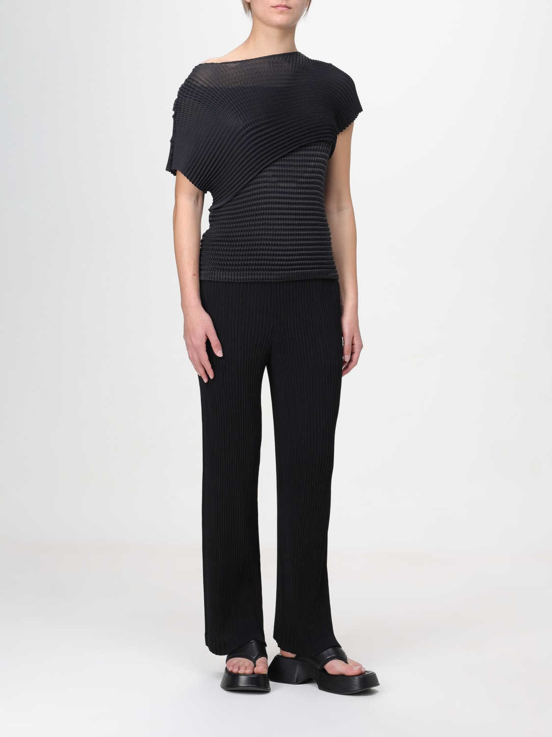 ISSEY MIYAKE TOP: Camisa mujer Issey Miyake, Negro - Img 2