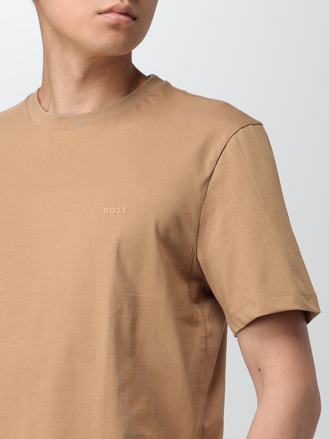 BOSS T-SHIRT: T-shirt men Boss, Beige - Img 3