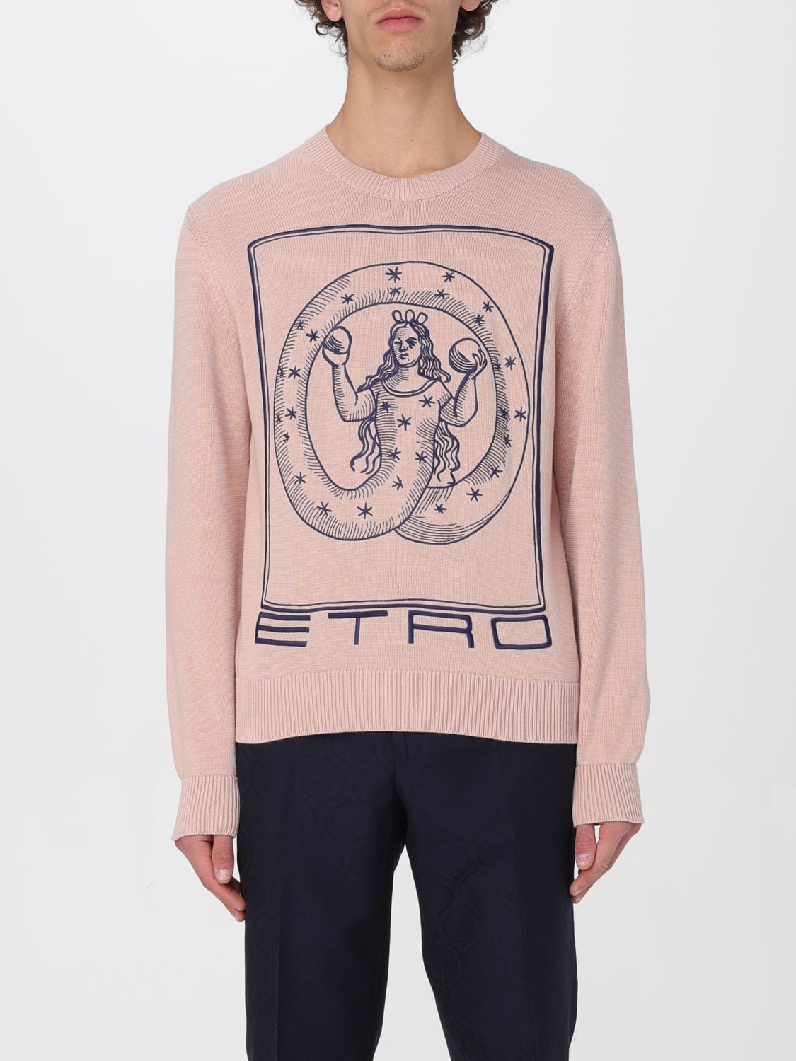 ETRO SWEATER: Etro men's sweater, Pink - Img 1