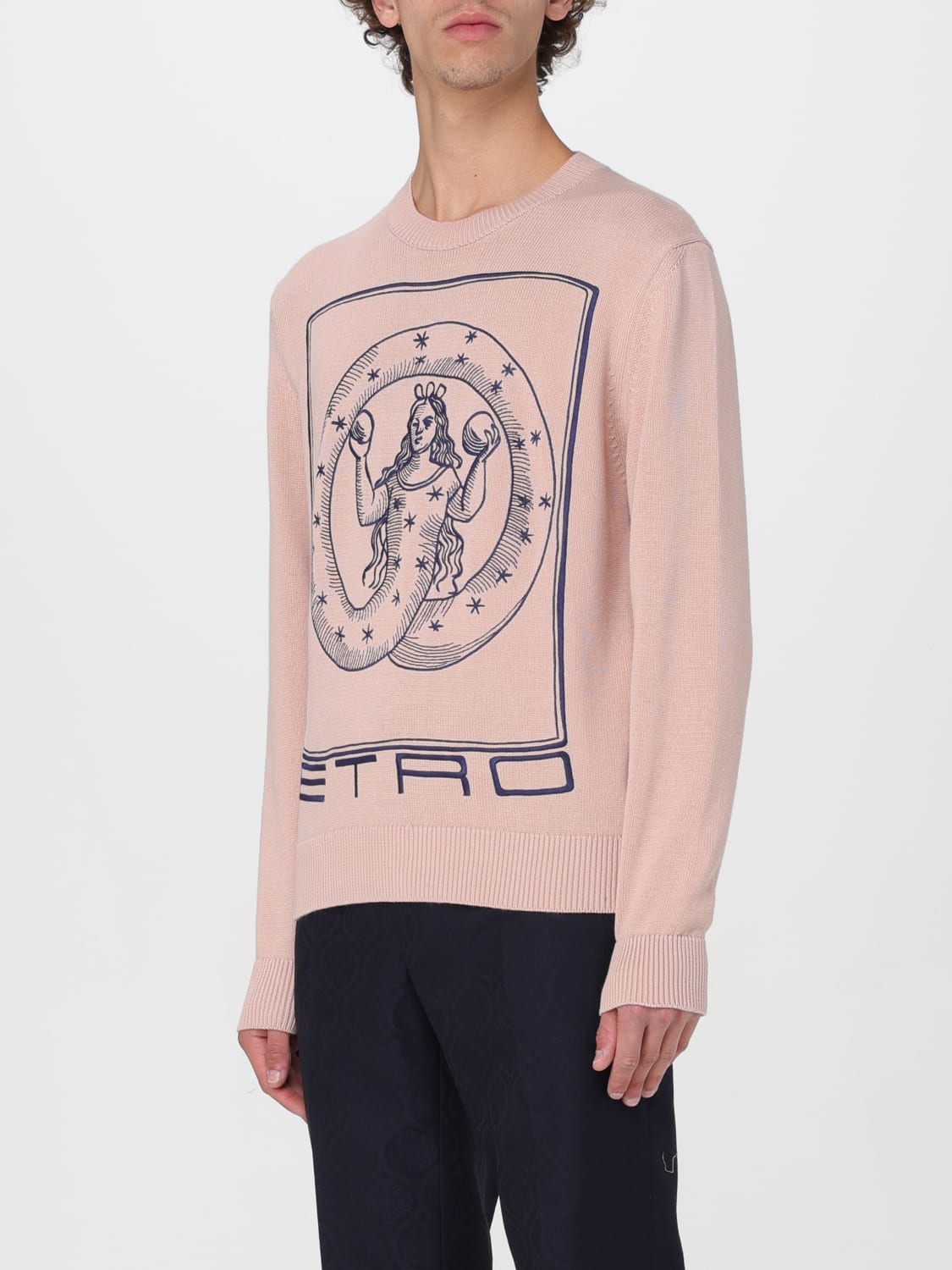 ETRO SWEATER: Etro men's sweater, Pink - Img 4