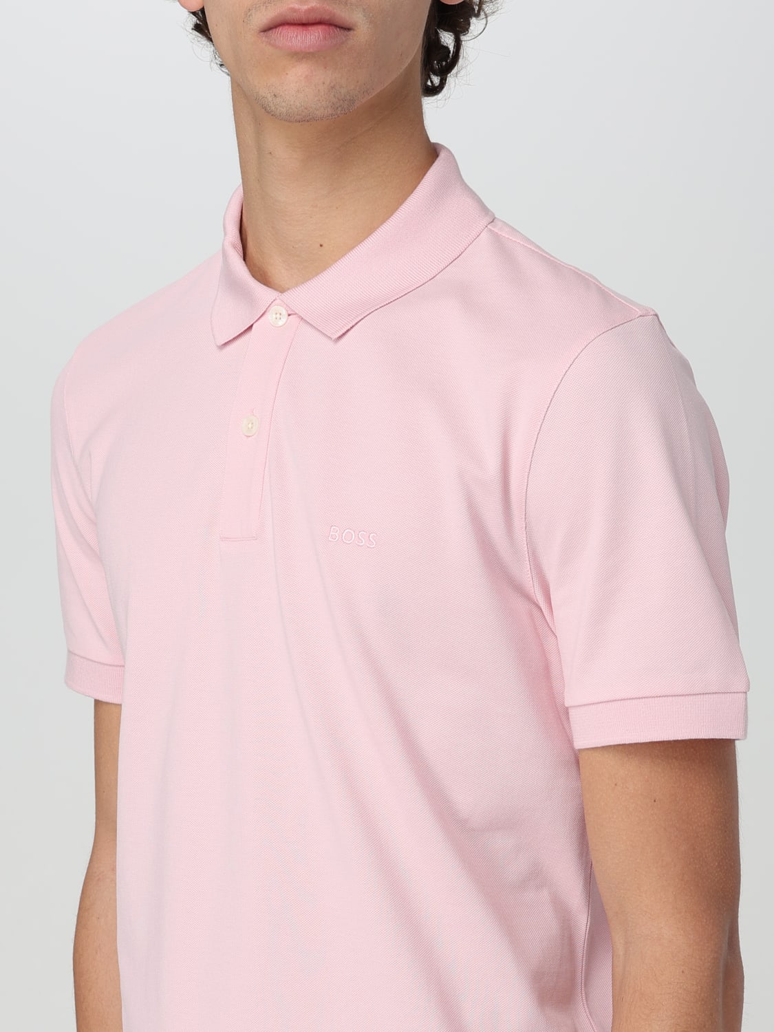 BOSS POLO SHIRT: Polo shirt men Boss, Pink - Img 3