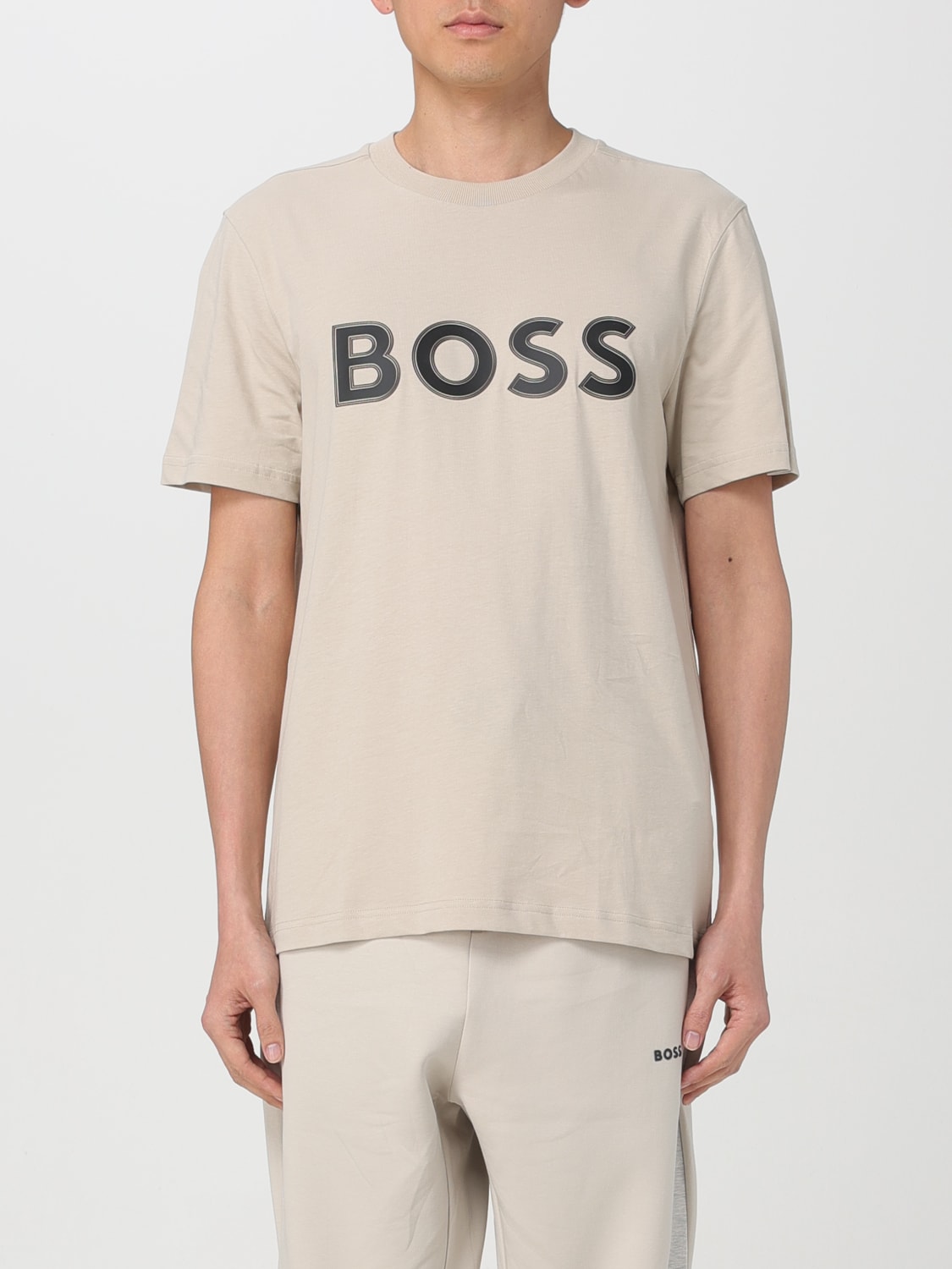 BOSS T-SHIRT: T-shirt men Boss, Beige - Img 1