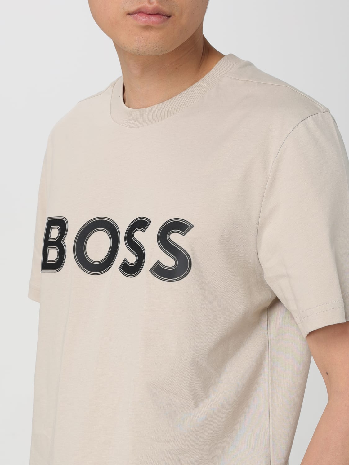 BOSS T-SHIRT: T-shirt men Boss, Beige - Img 3