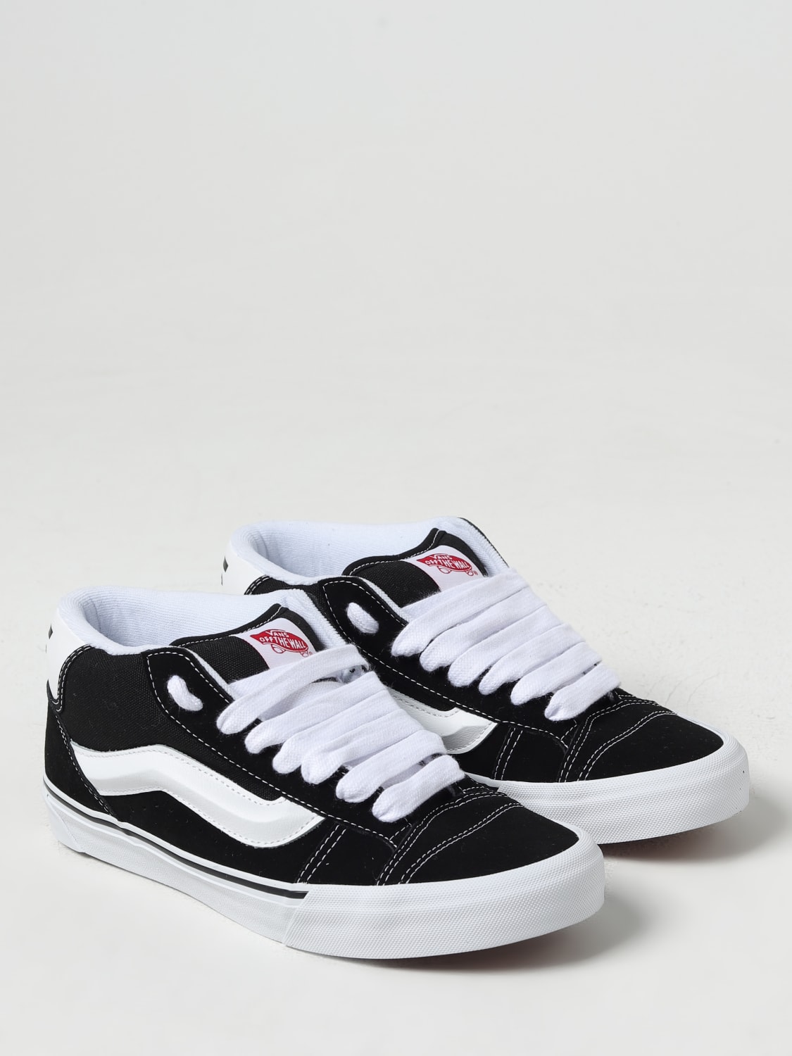 VANS SNEAKERS: Sneakers Knu Mid Vans in canvas e pelle , Nero - Img 2