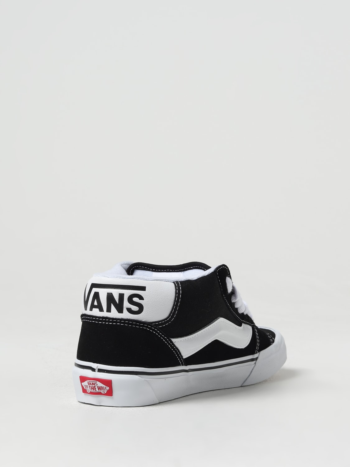 VANS SNEAKERS: Sneakers Knu Mid Vans in canvas e pelle , Nero - Img 3