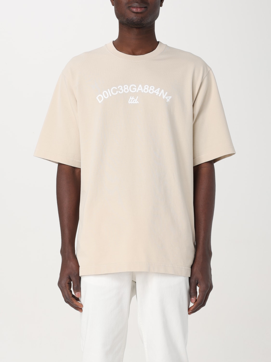 DOLCE & GABBANA CAMISETA: Camiseta hombre Dolce & Gabbana, Beige - Img 1