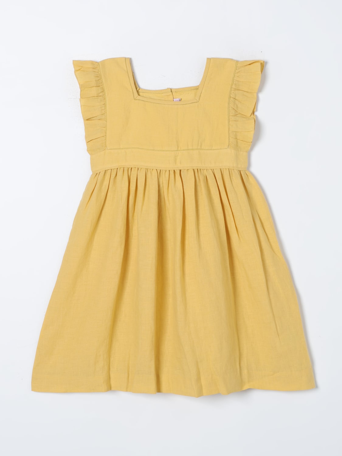 BONPOINT DRESS: Dress kids Bonpoint, Yellow - Img 1