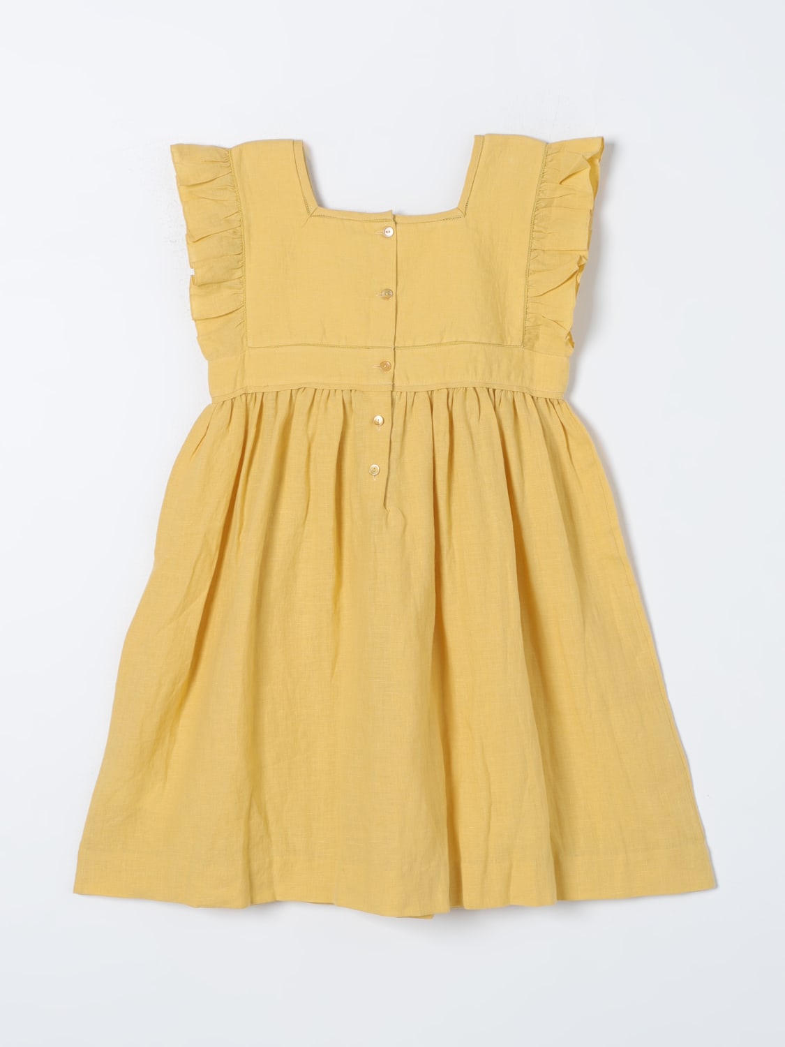 BONPOINT DRESS: Dress kids Bonpoint, Yellow - Img 2