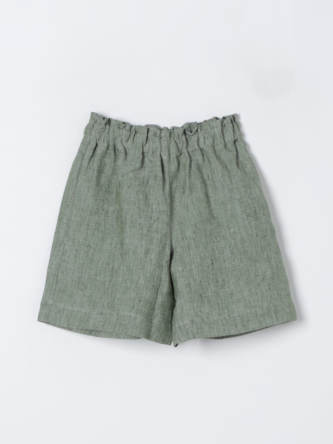 IL GUFO SHORT: Il Gufo girls' shorts, Green - Img 1