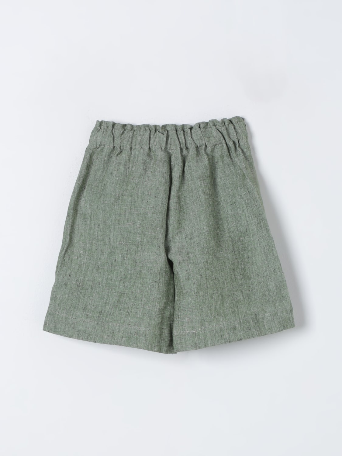 IL GUFO SHORT: Il Gufo girls' shorts, Green - Img 2