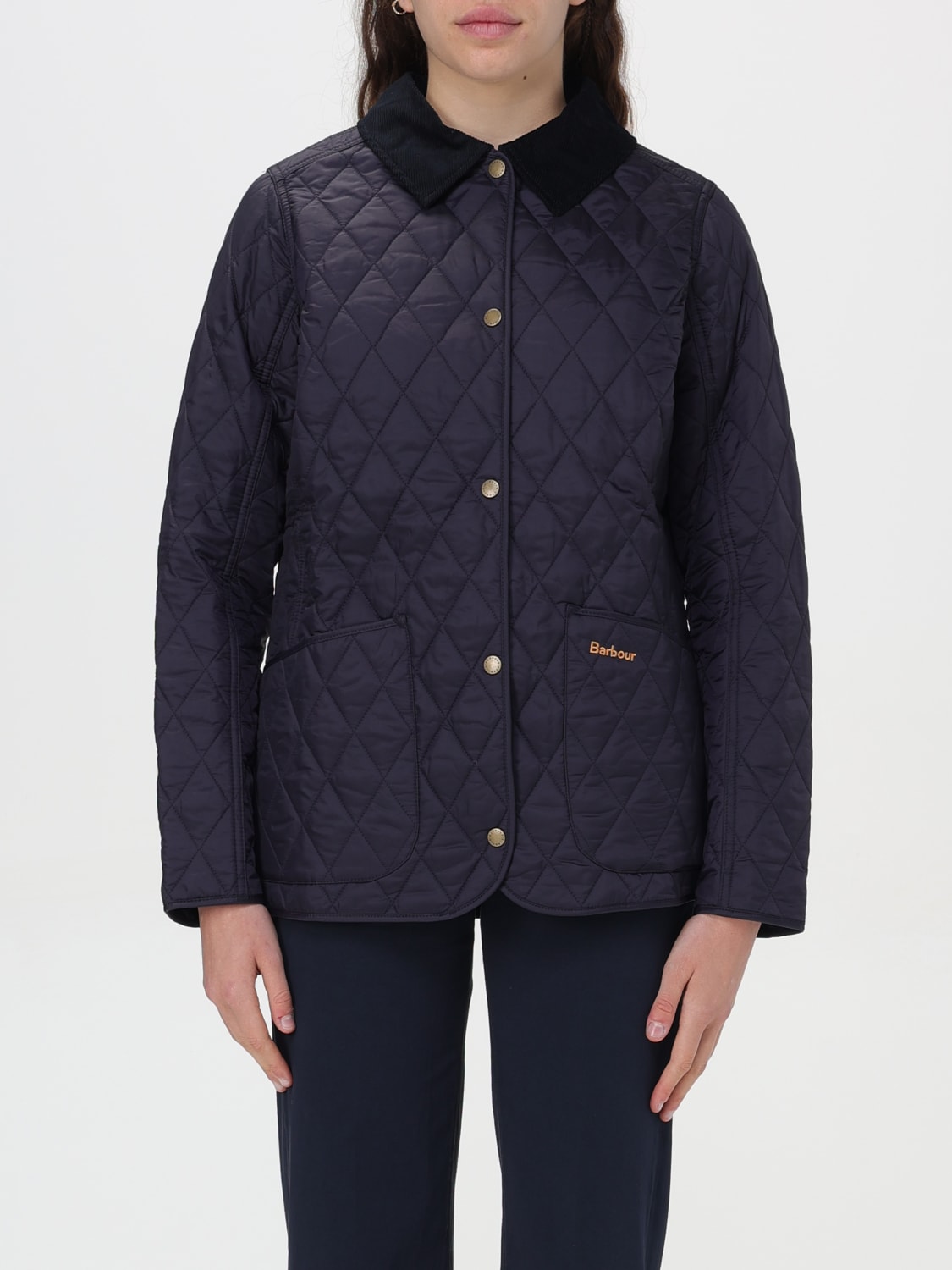 ジャケット BARBOUR Woman Jacket Blue LQU0475 NY91 Barbour Women's jacket Barbour LQU0475 NY91 - Coats - Save