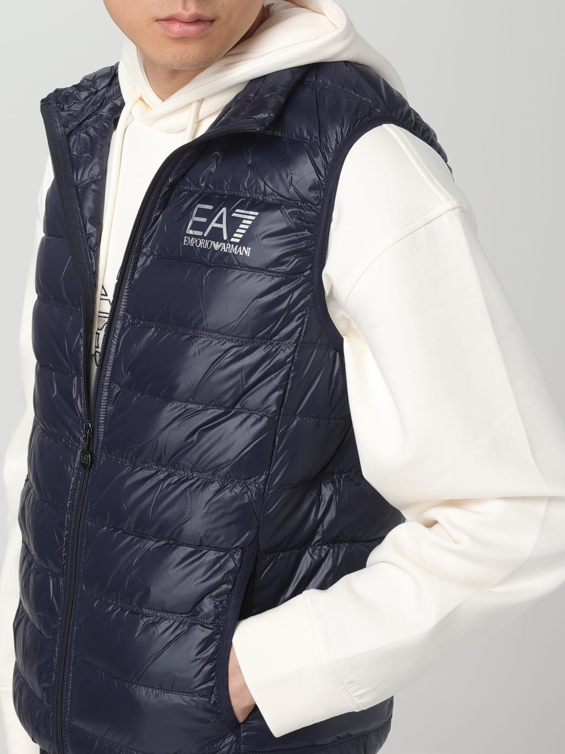 EA7 GILET: Veste homme Ea7, Bleu - Img 4