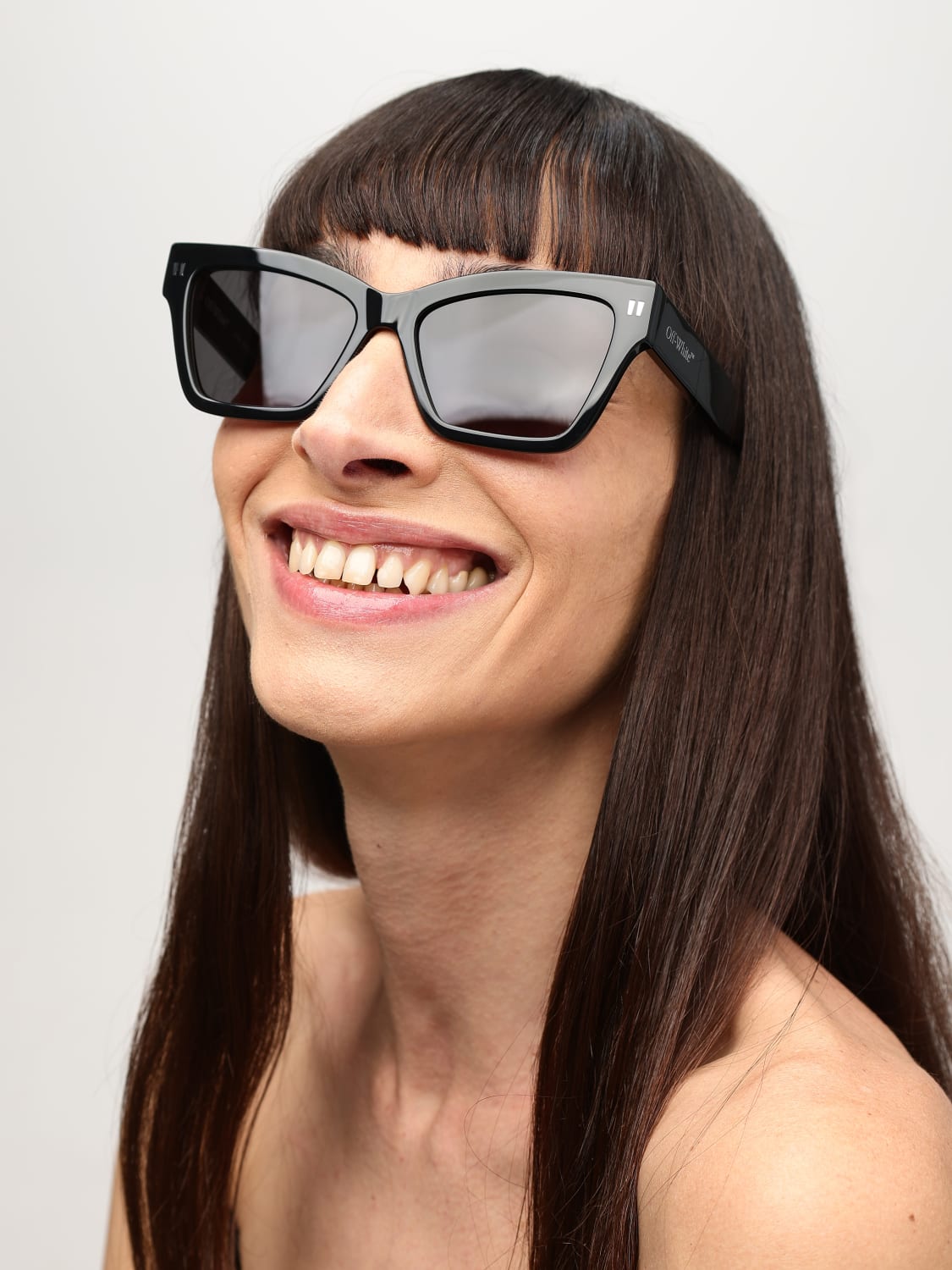 OFF-WHITE: Sunglasses woman - Black | Off-White sunglasses OERI110  CINCINNATI online at GIGLIO.COM