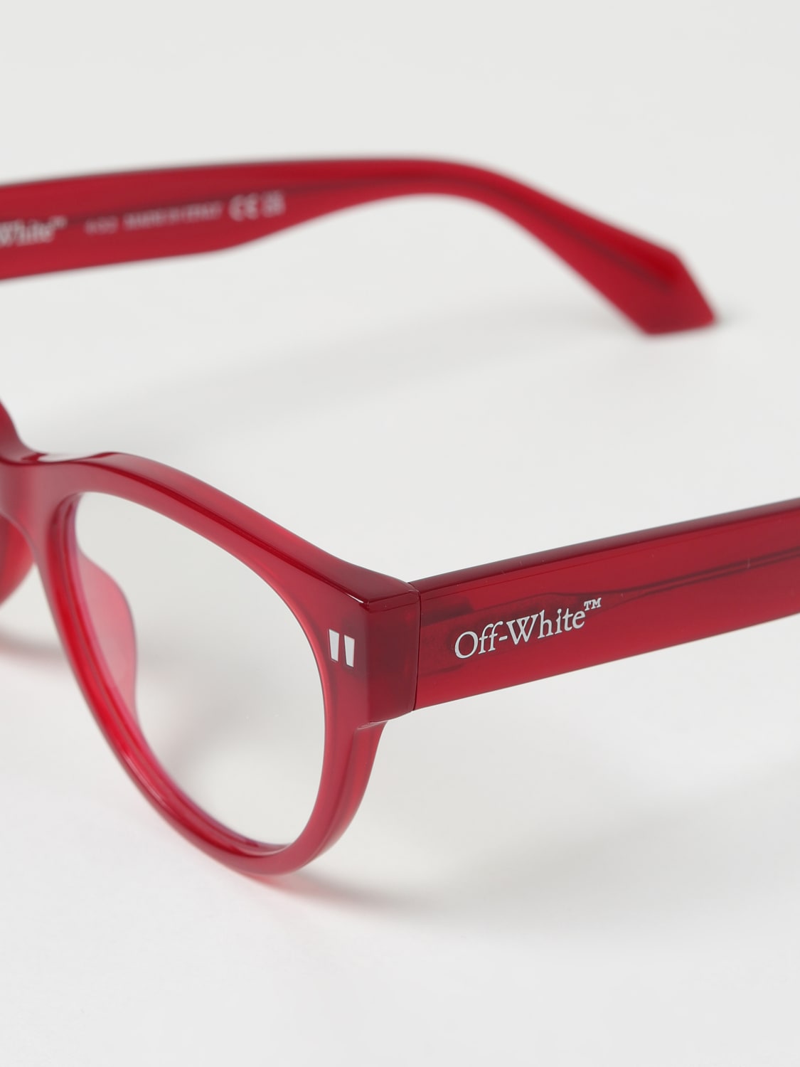 OFF-WHITE OPTICAL FRAMES: Optical frames woman Off-white, Burgundy - Img 4