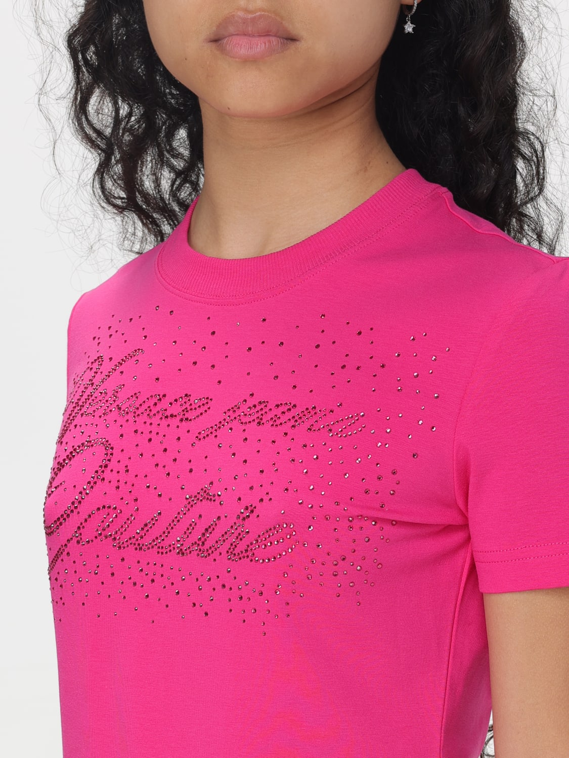 VERSACE JEANS COUTURE T-SHIRT: T-shirt woman Versace Jeans Couture, Pink - Img 3