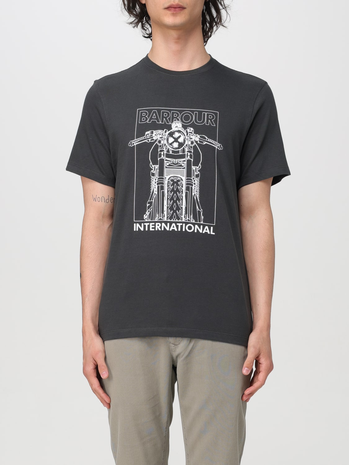 BARBOUR: T-shirt men - Green | Barbour t-shirt MTS1249