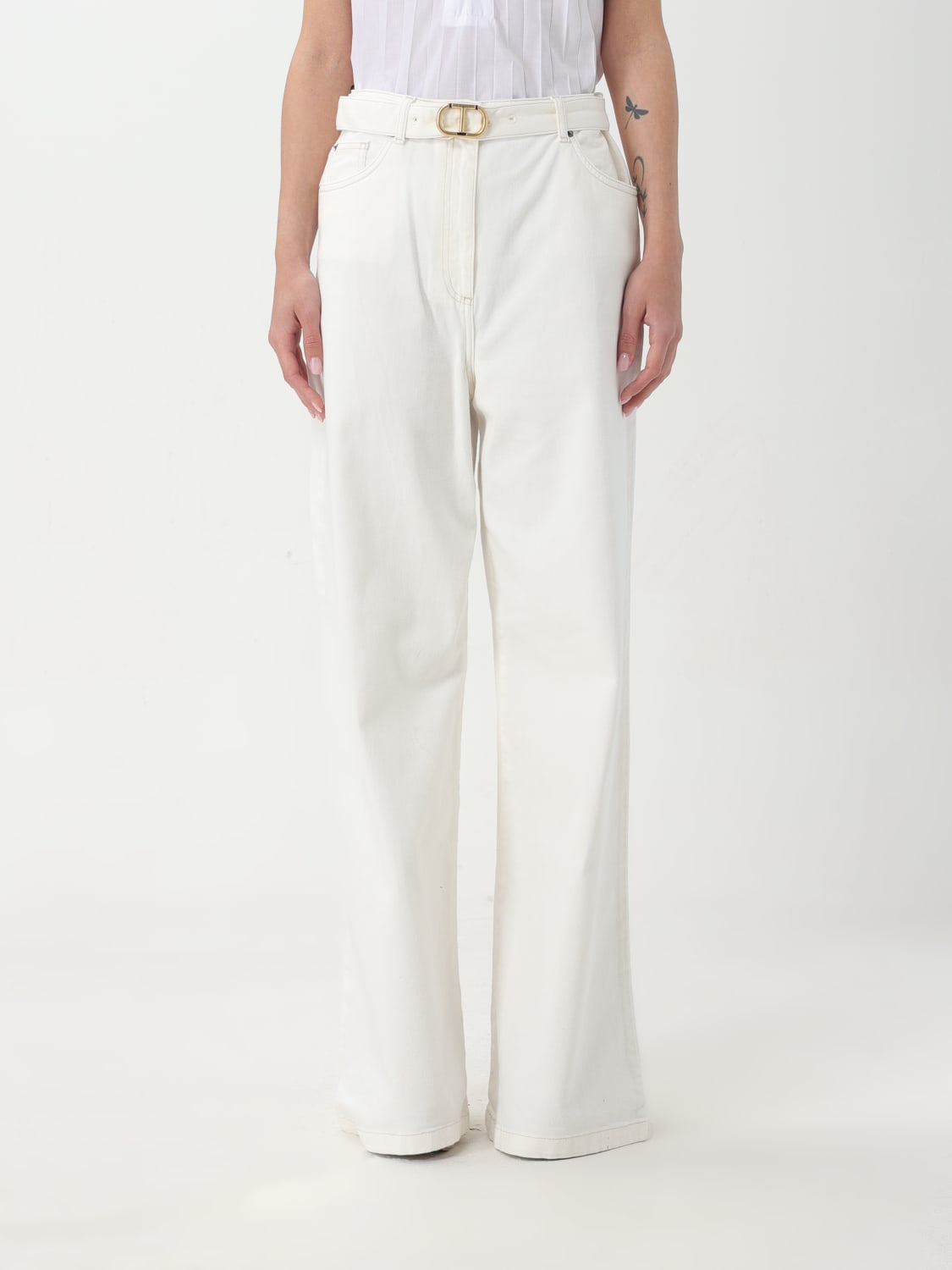 TWINSET PANTS: Pants woman Twinset, White - Img 1