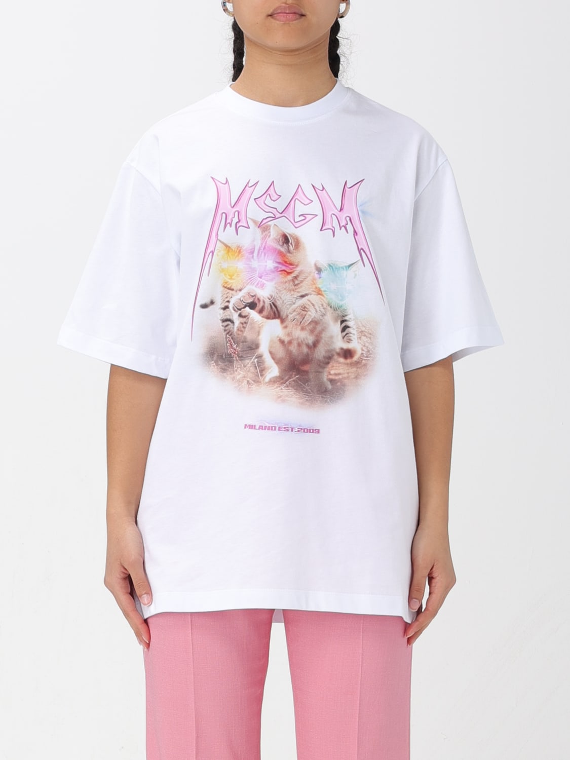 MSGM T-SHIRT: T-shirt woman MSGM, White - Img 1