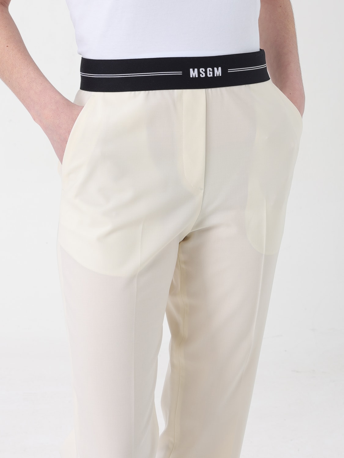 MSGM HOSE: Hose damen MSGM, Ivory - Img 3