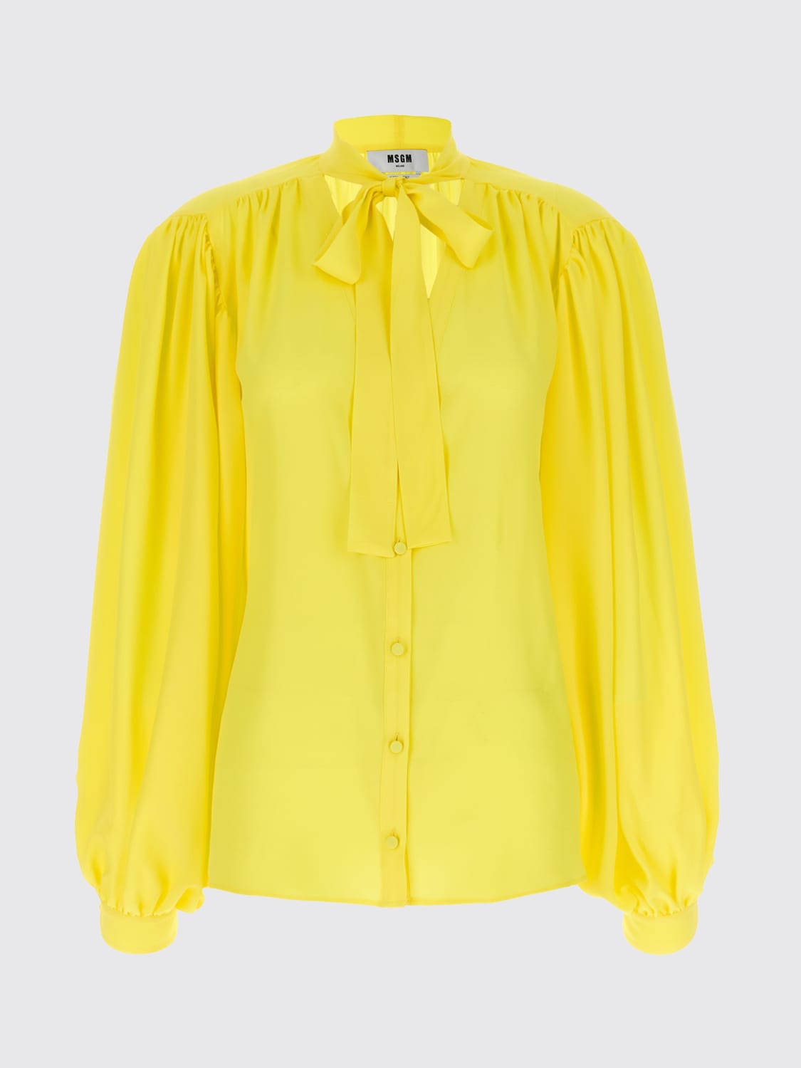 MSGM CAMISA: Camisa mujer MSGM, Amarillo - Img 1