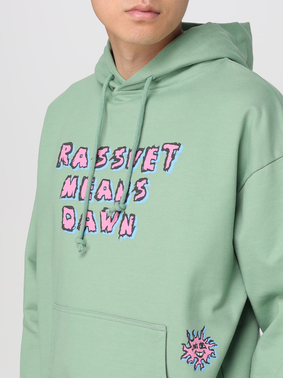 RASSVET SWEATSHIRT: Rassvet men's hoodie, Kaki - Img 3