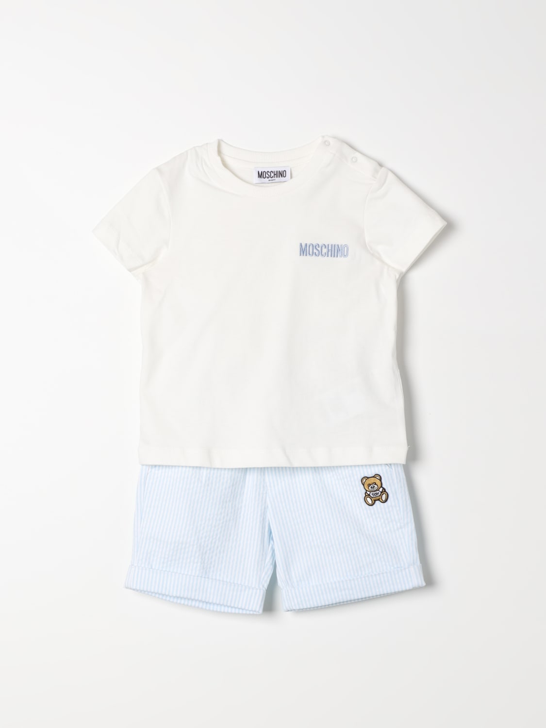 MOSCHINO ENSEMBLE: Robe enfant Moschino Baby, Jaune Crème - Img 1