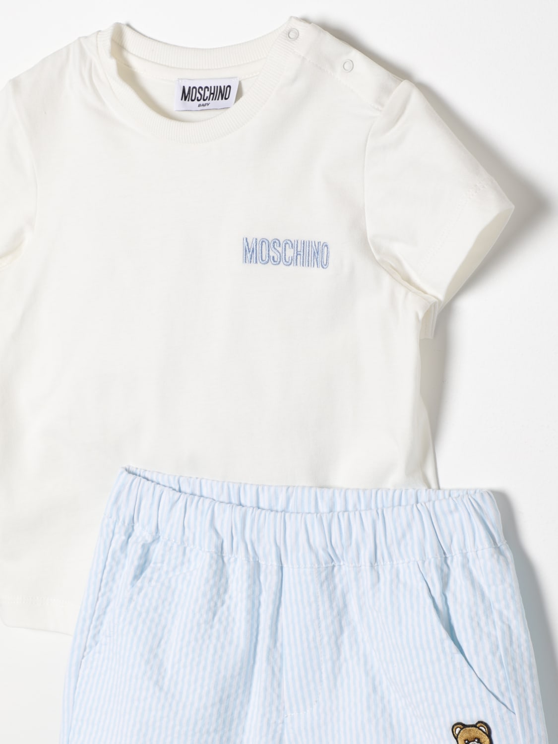 MOSCHINO ENSEMBLE: Robe enfant Moschino Baby, Jaune Crème - Img 3