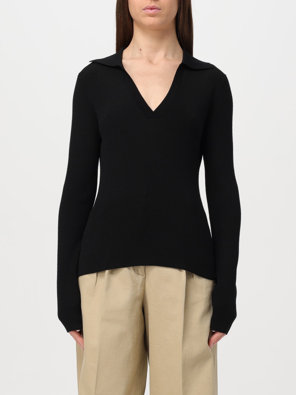 ALLUDE: Sweater woman - Black | Allude sweater 64002 online at GIGLIO.COM