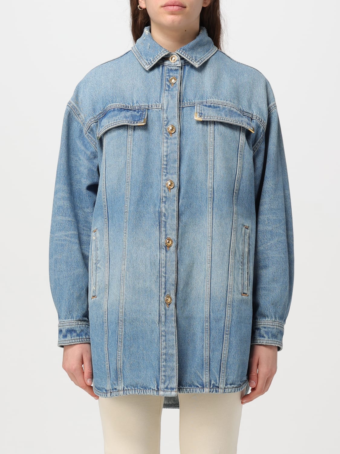 PALM ANGELS: Jacket woman - Blue | Palm Angels jacket