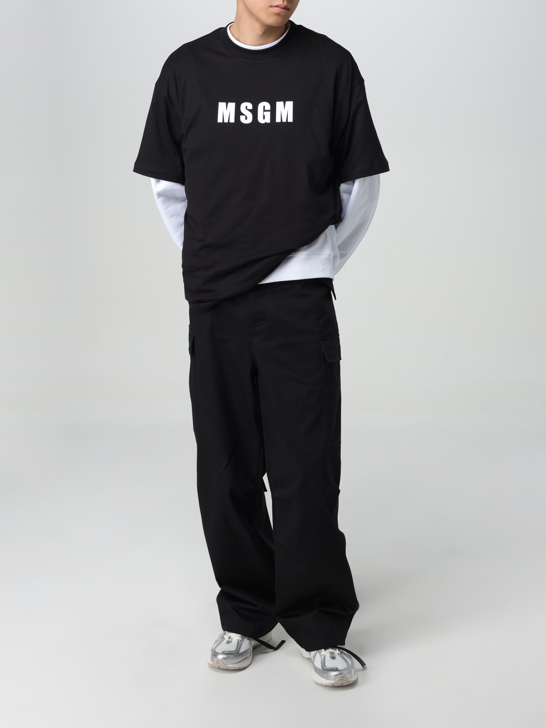 MSGM 팬츠: 팬츠 남성 MSGM, 블랙 - Img 2