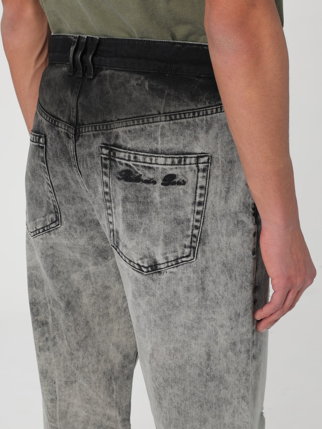 BALMAIN: Jeans men - Grey | Balmain jeans CH1MI065DE01 online at GIGLIO.COM