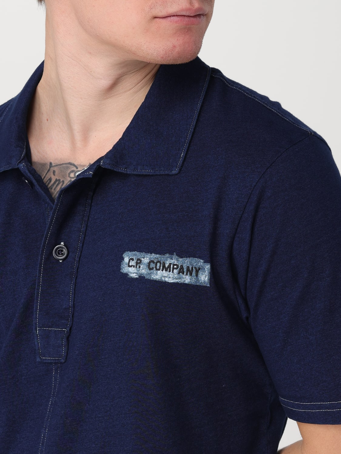 C.P. COMPANY POLO SHIRT: Polo shirt men C.P. Company, Blue - Img 3