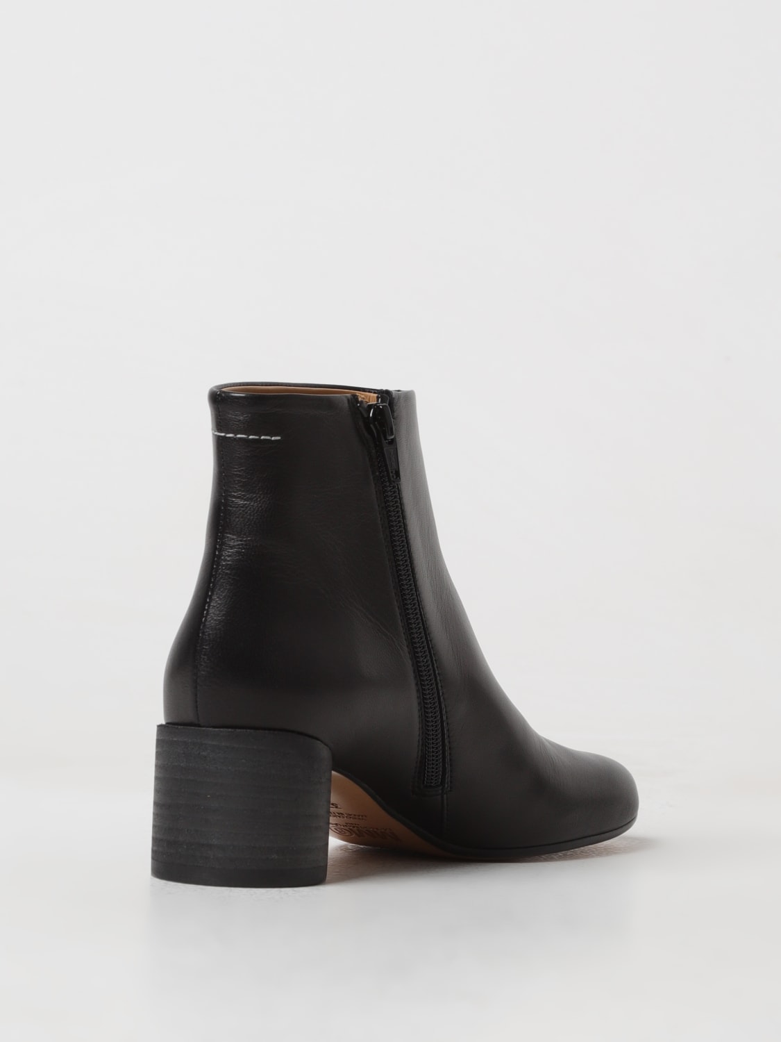 MM6 MAISON MARGIELA STIVALETTI: Stivaletto Anatomic MM6 Maison Margiela in nappa, Nero - Img 3