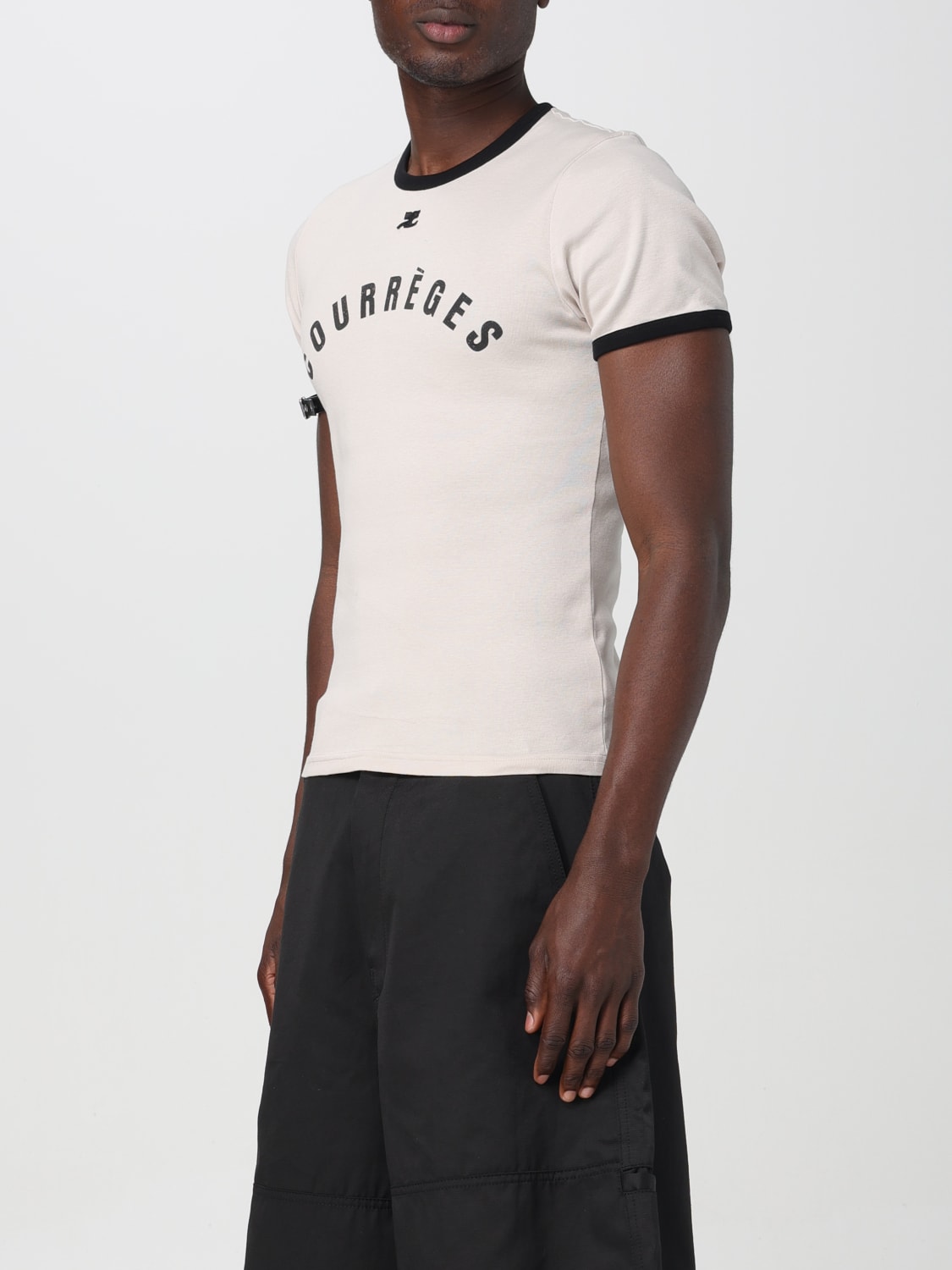 COURRÈGES：Tシャツ メンズ - ベージュ | GIGLIO.COMオンライン