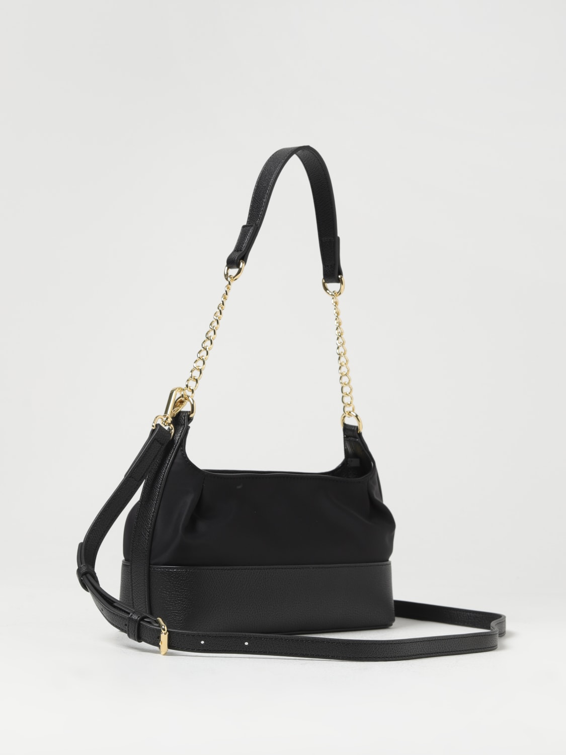 LOVE MOSCHINO BORSA A SPALLA: Borsa Love Moschino in nylon e pelle sintetica, Nero - Img 2