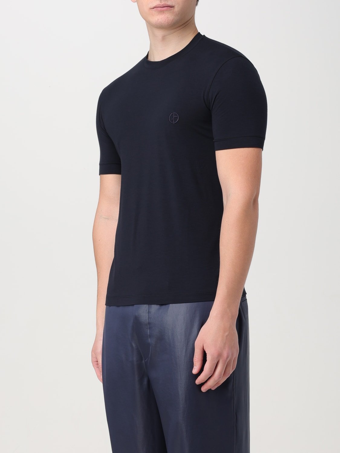 Giorgio Armani Outlet T shirt men Navy Giorgio Armani t shirt 3GST52SJP4Z online at GIGLIO.COM