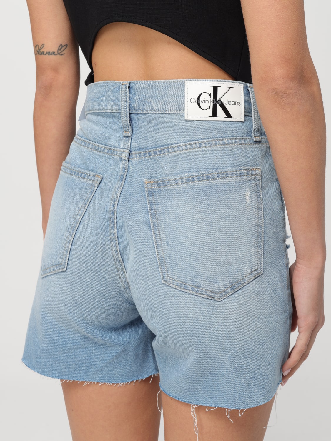 CALVIN KLEIN SHORTS: Shorts damen Ck Jeans, Denim - Img 4