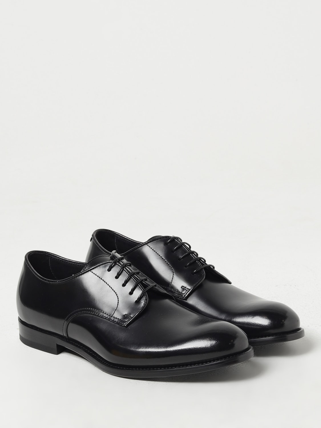 DOUCAL'S SCARPE STRINGATE: Derby Doucal's in pelle spazzolata, Nero - Img 2