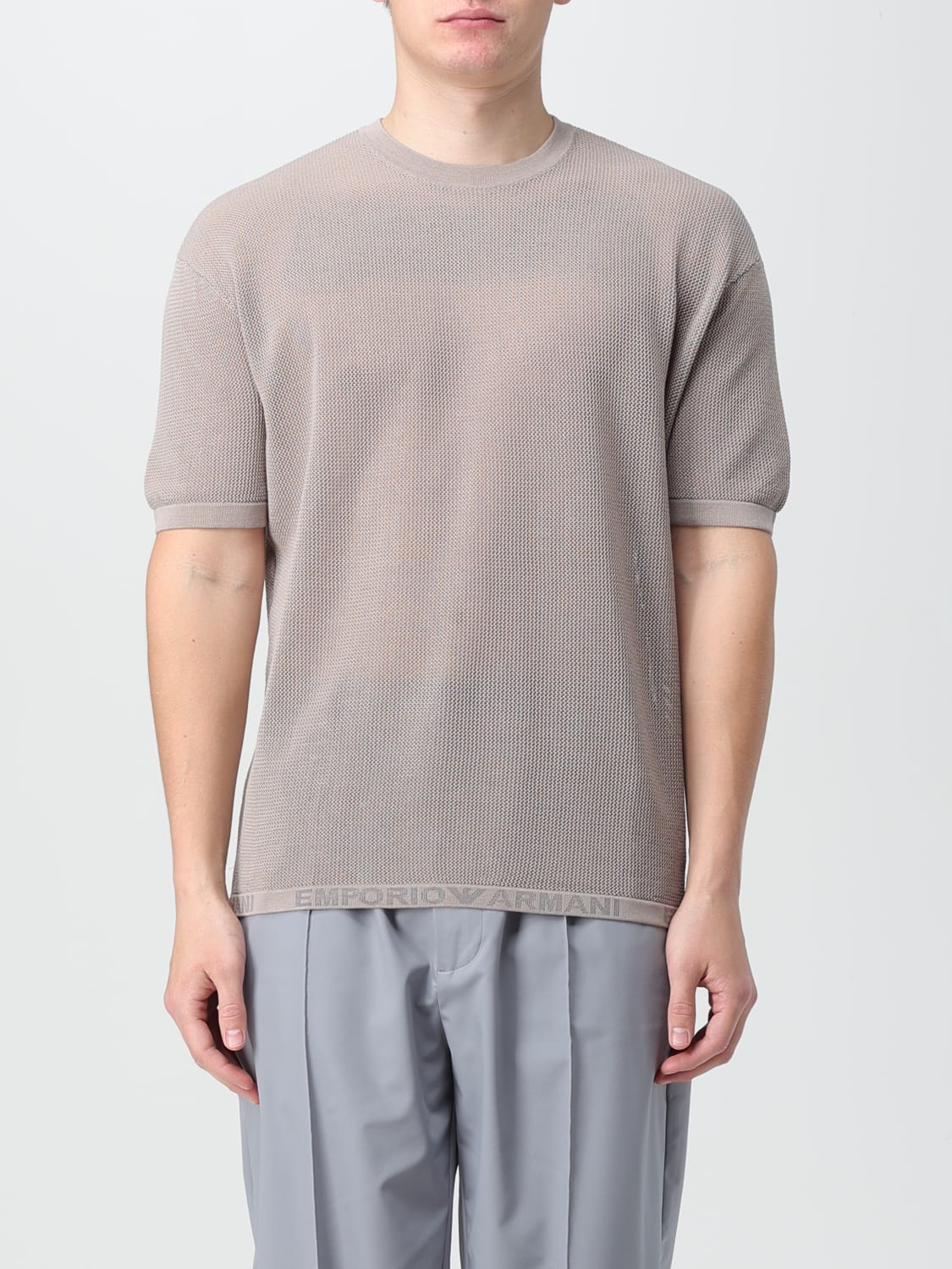 Mens grey armani t shirt sales