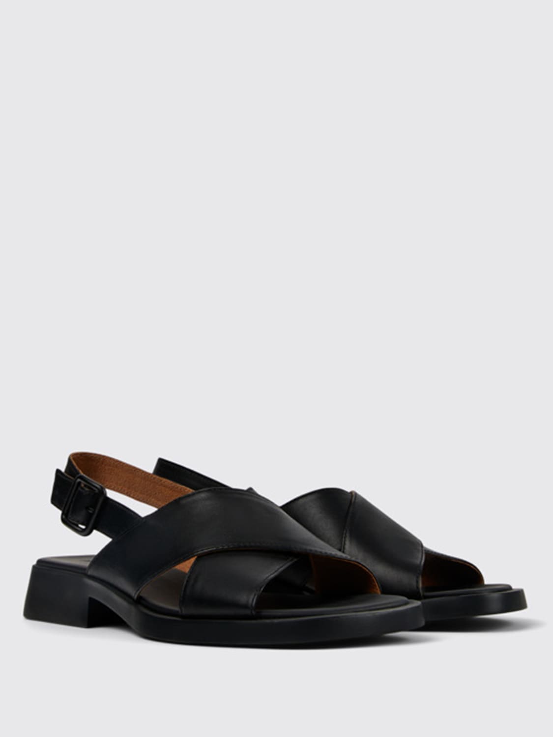 CAMPER: Flat sandals woman - Black | Camper flat sandals K201600-002 ...