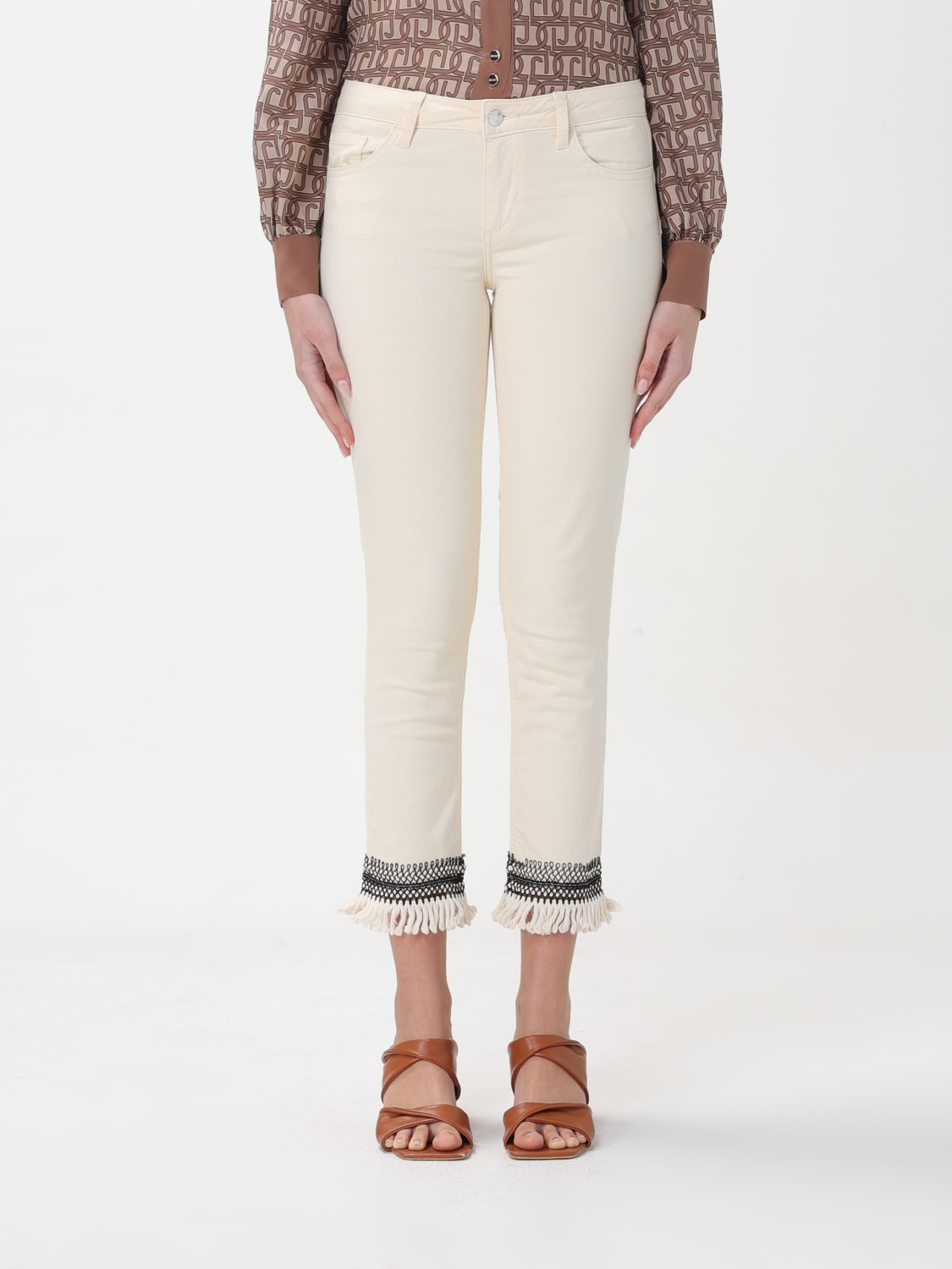 LIU JO PANTS: Pants woman Liu Jo, Natural - Img 1