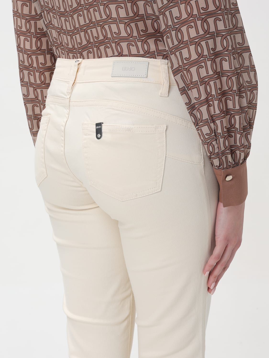 LIU JO PANTS: Pants woman Liu Jo, Natural - Img 3