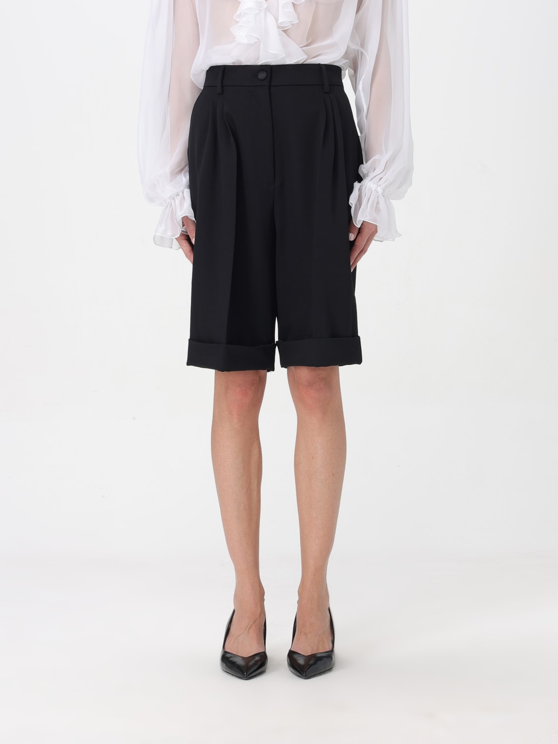 DOLCE & GABBANA SHORT: Pantalon femme Dolce & Gabbana, Noir - Img 1